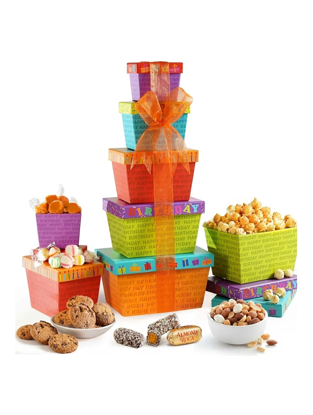 Broadway Basketeers Gourmet Gift Basket Tower Birthday Snack Box