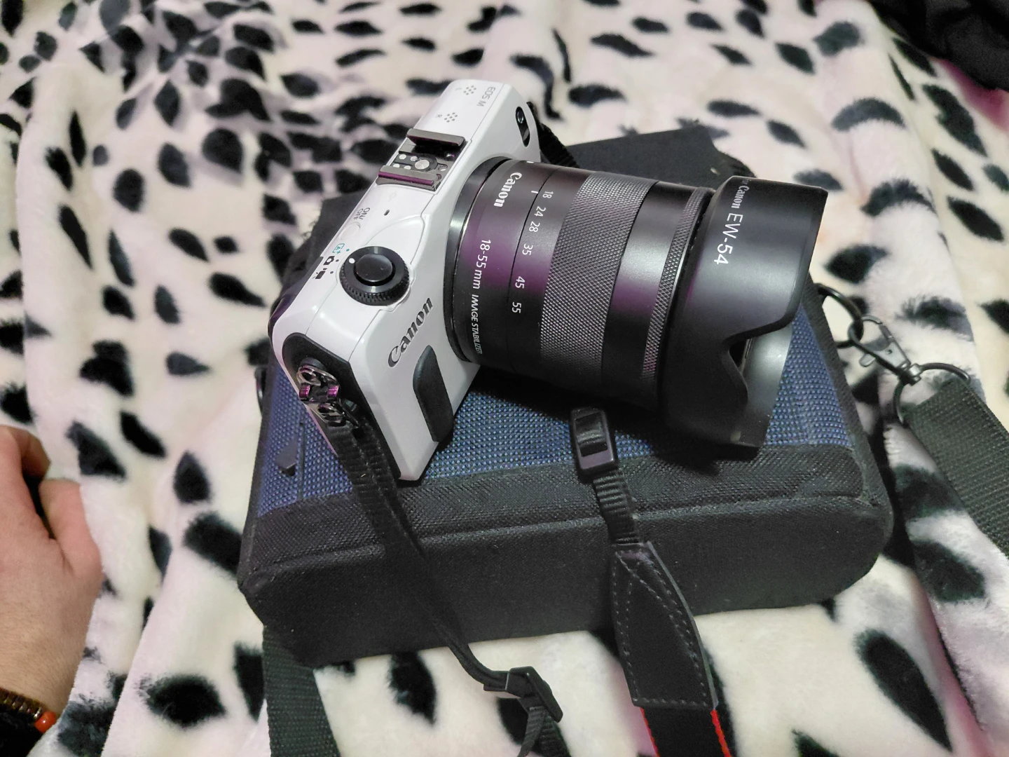 Canon EOS M Mirrorless Camera with 18-55mm Lens and Case