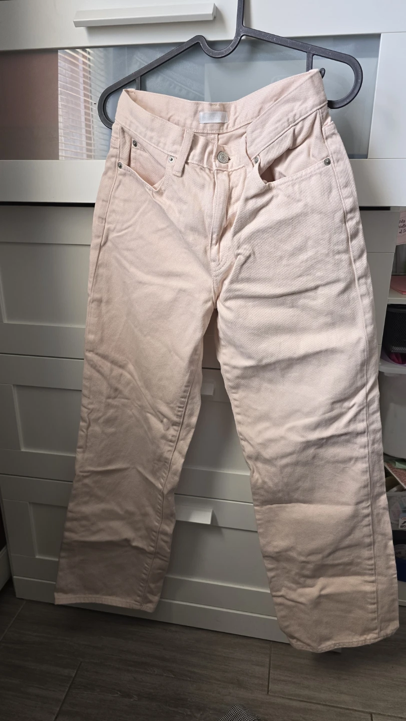 Light Pink Wide-Leg Jeans
