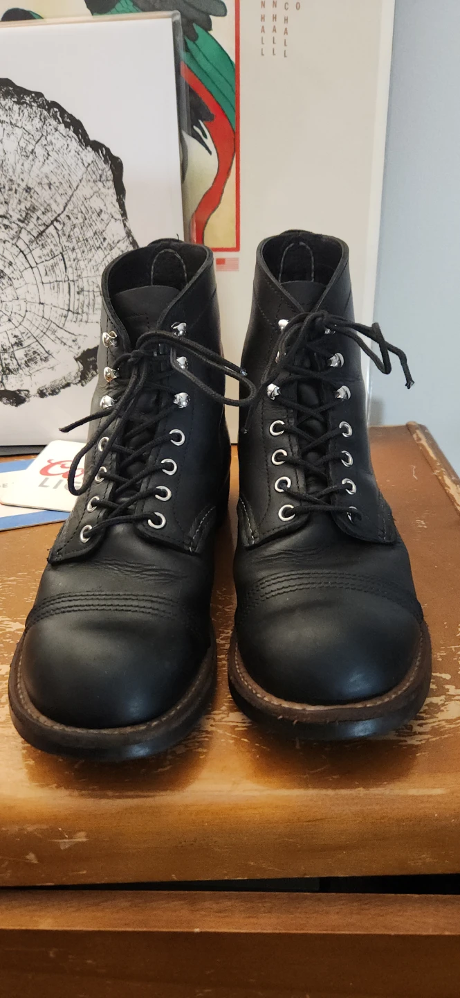Red Wing Iron Ranger Black Leather Boots