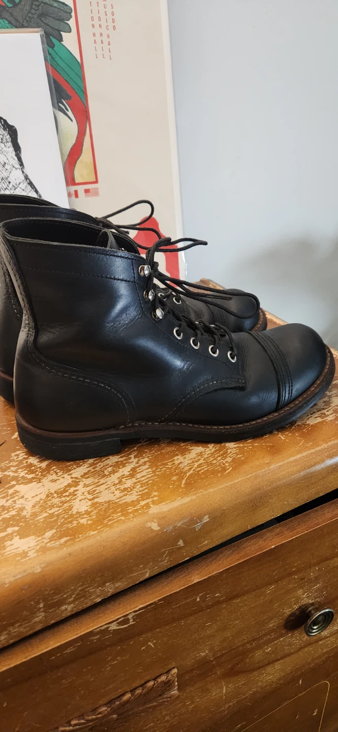 Red Wing Iron Ranger Black Leather Boots - photo 3