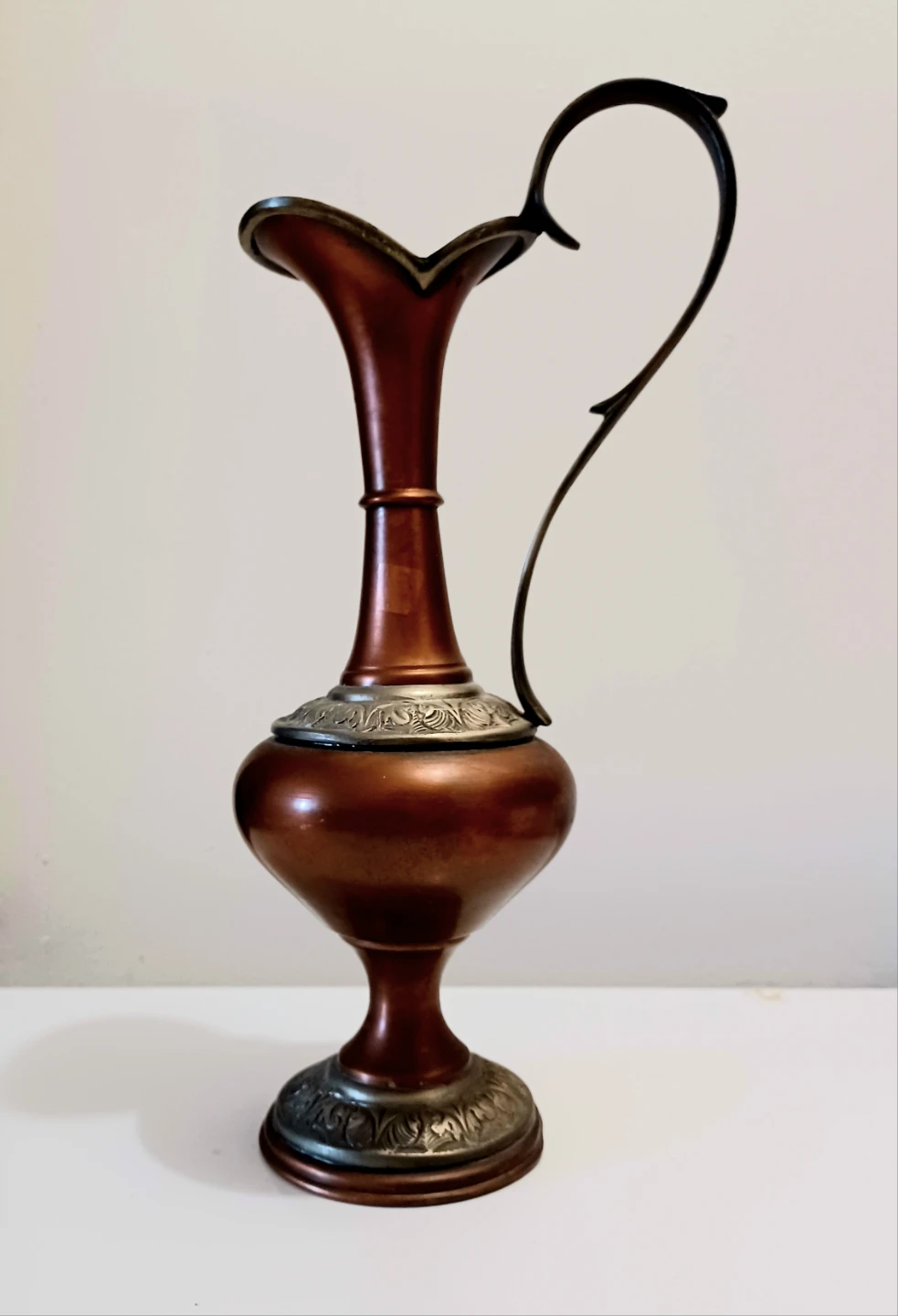Vtg. Peralta Hand Crafted German Copper Pitcher