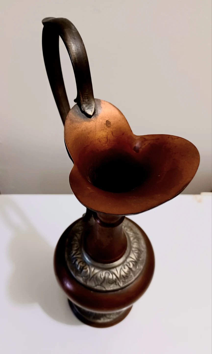Vtg. Peralta Hand Crafted German Copper Pitcher - photo 4