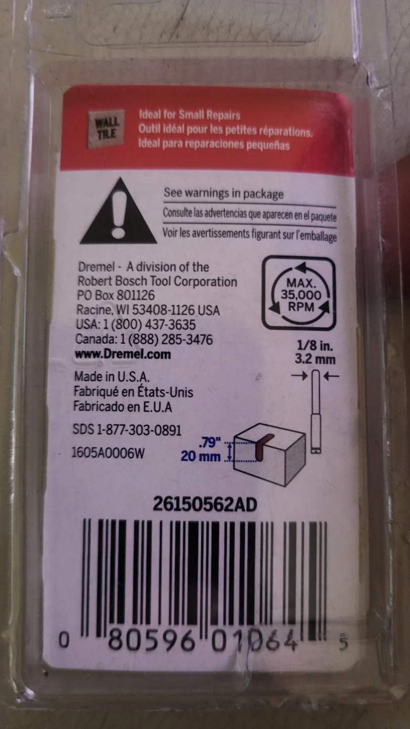 Dremel 562 Tile Cutting Bit - photo 2