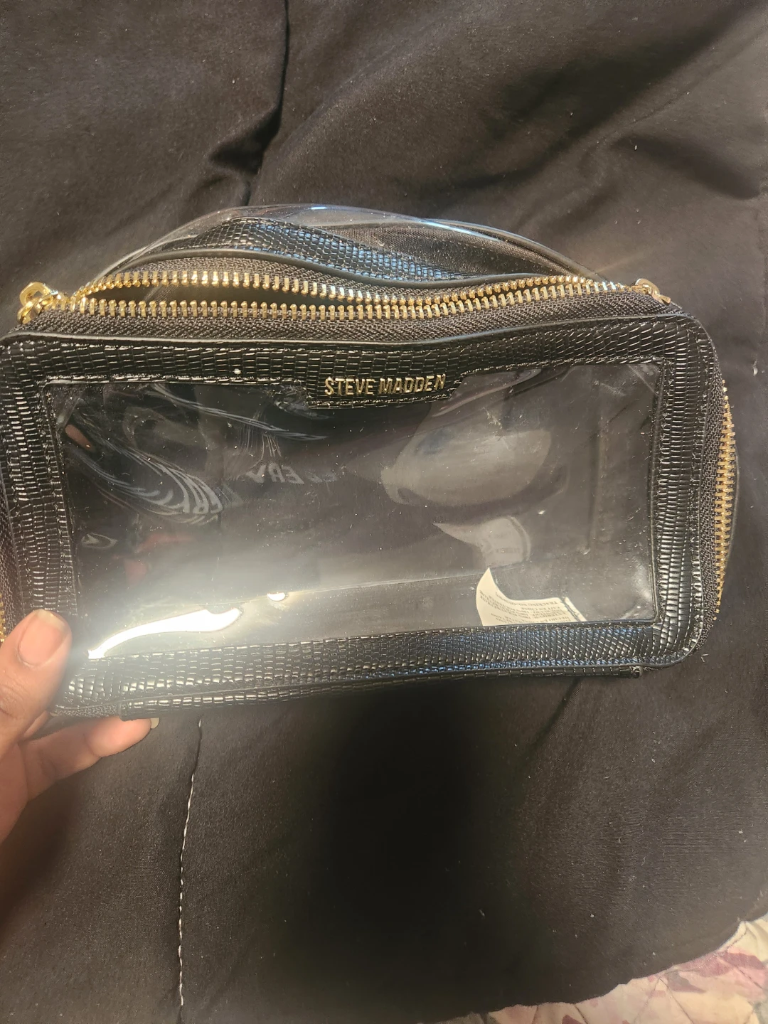 Steve Madden Clear Cosmetic Bag