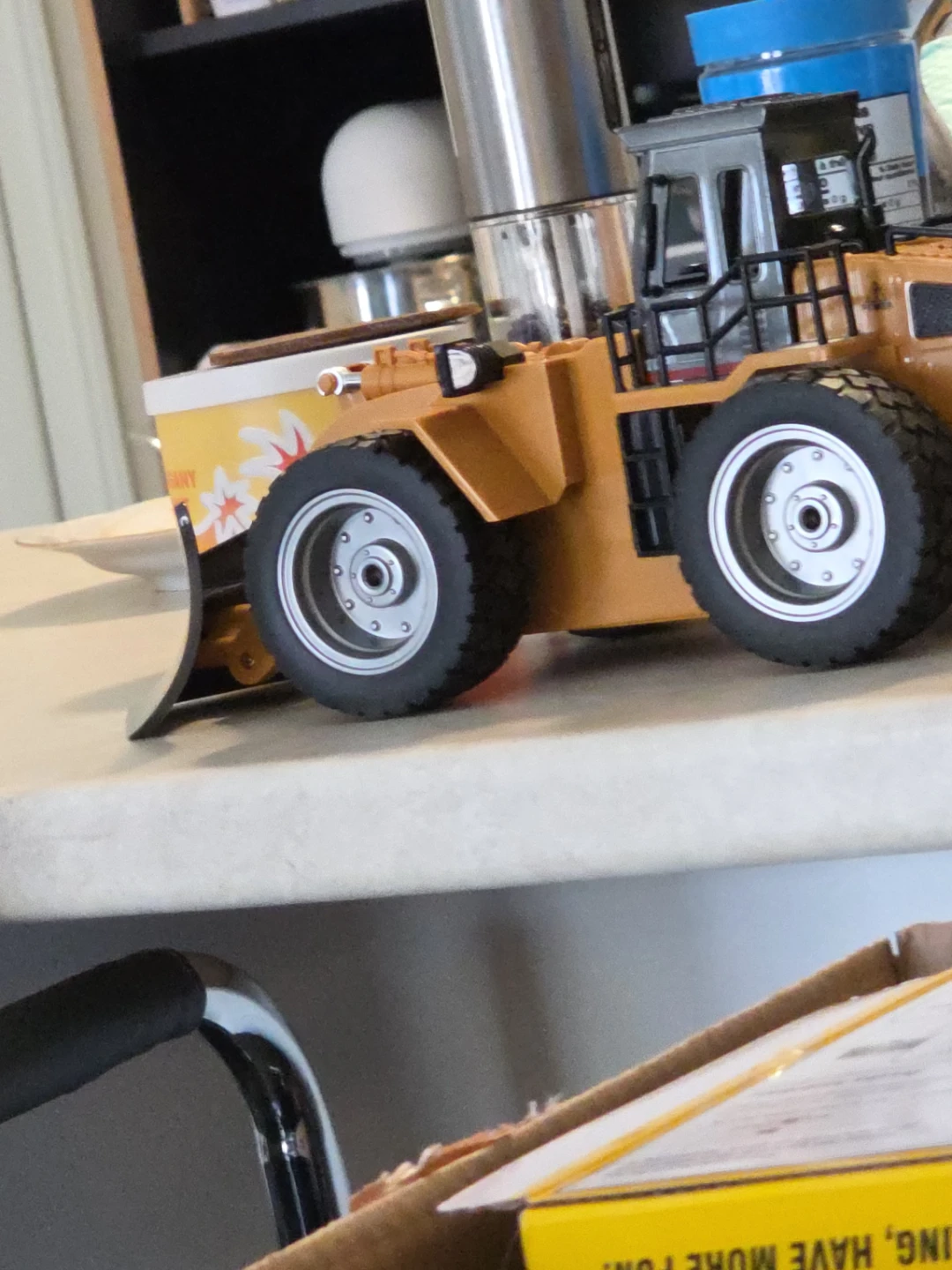 Orange and Grey Toy Wheel Loader