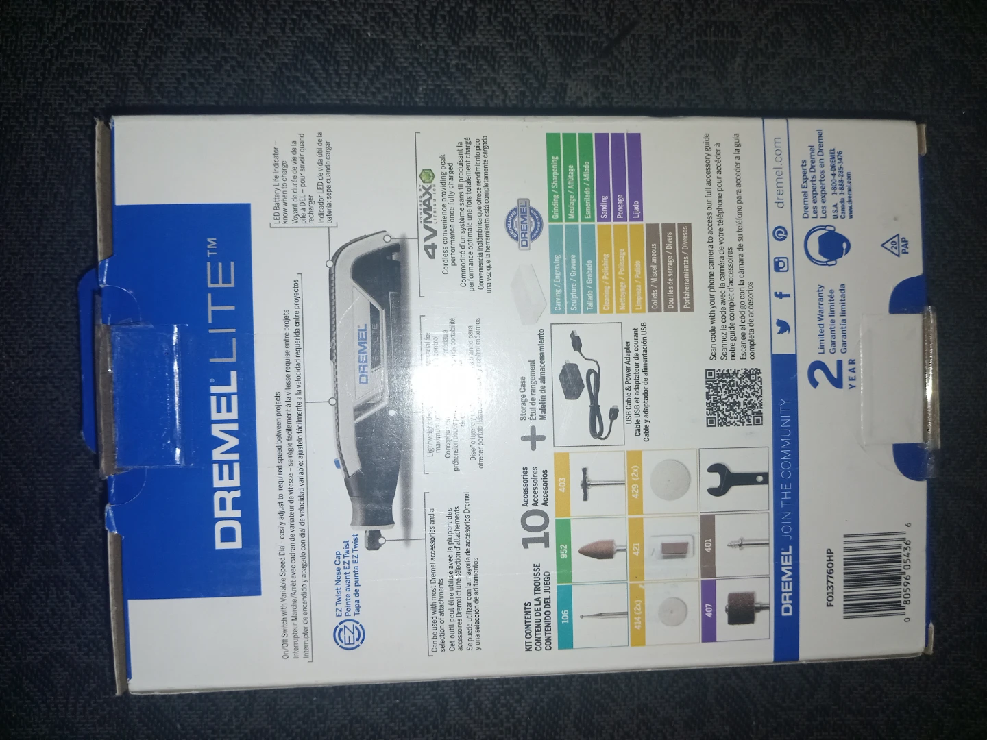 Dremel Lite Cordless Rotary Tool with 10 Accessories - photo 2