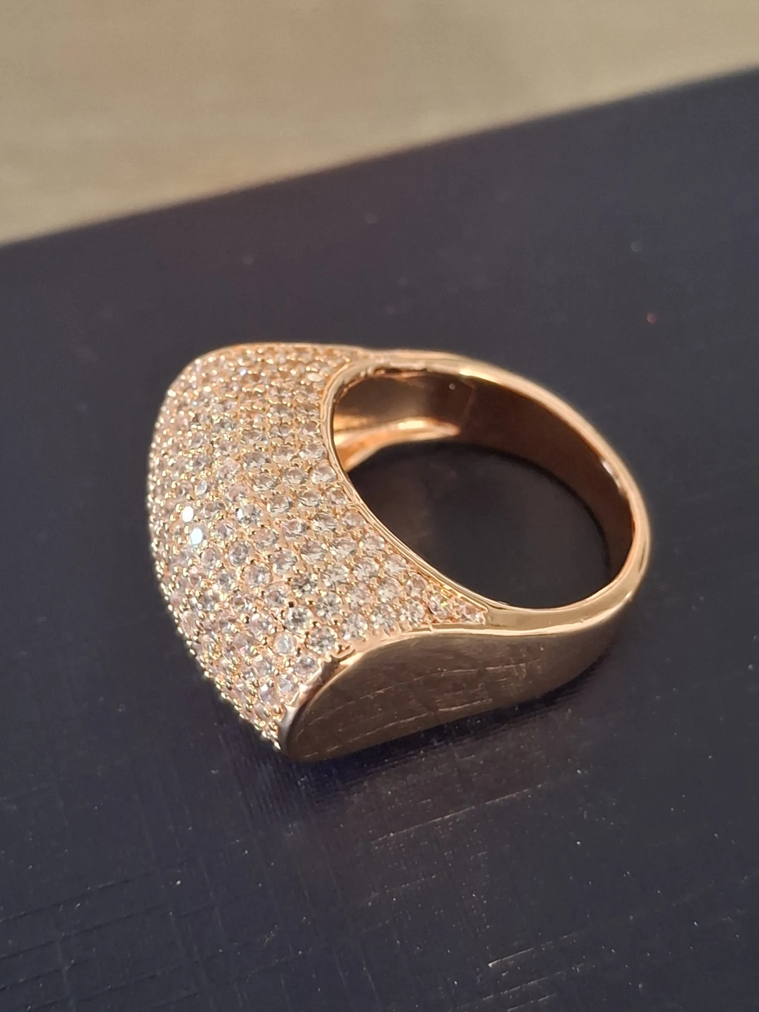 Rose Gold Pave Crystal Ring