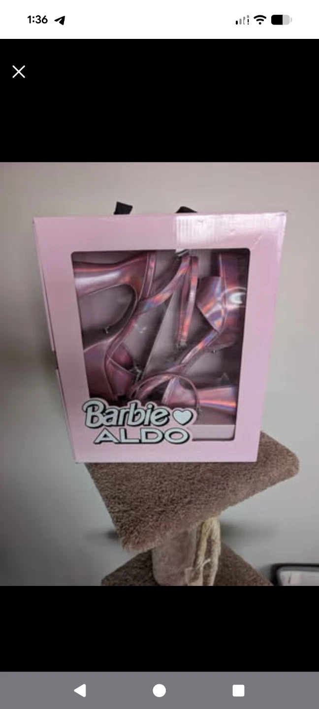 Barbie x Aldo Pink Heart Heeled Sandals