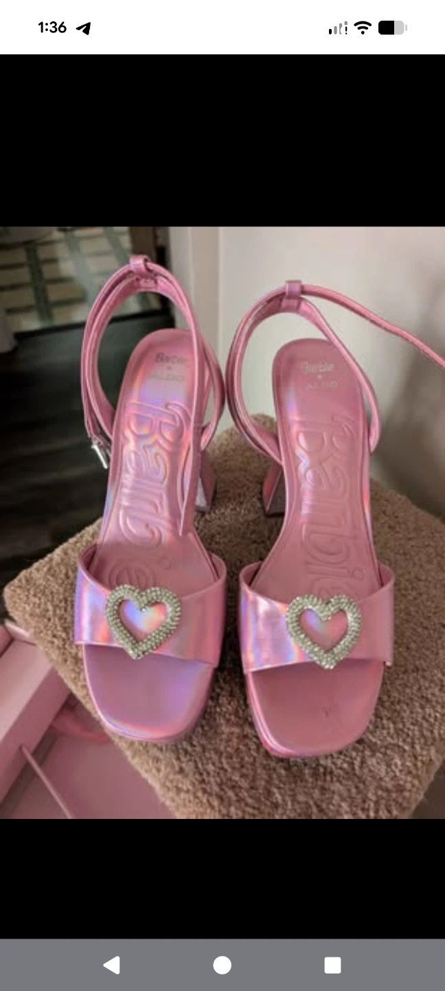 Barbie x Aldo Pink Heart Heeled Sandals - photo 5