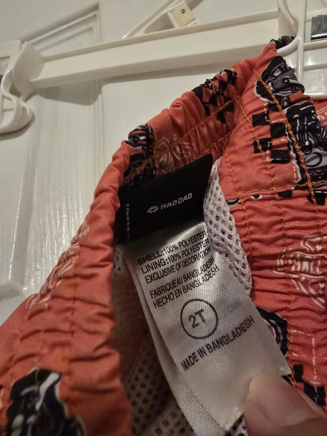 Haddad Boys' Orange Motorcycle Print Shorts Size 2T - photo 2