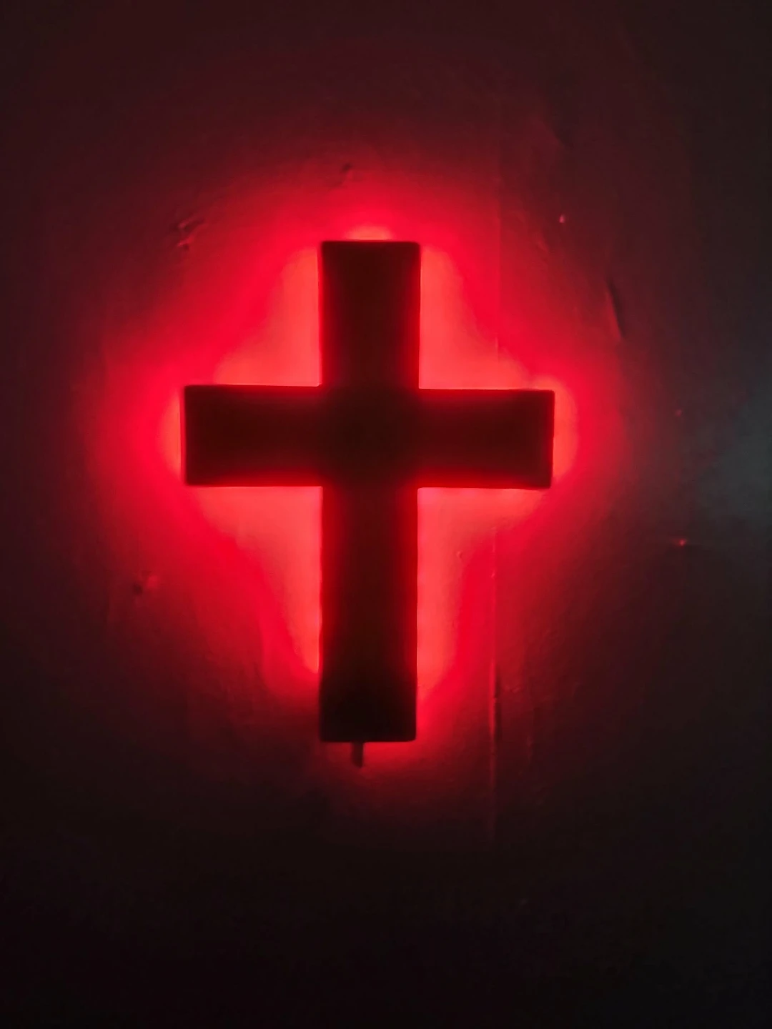 Wooden Cross Wall Decor with LED Light - photo 2