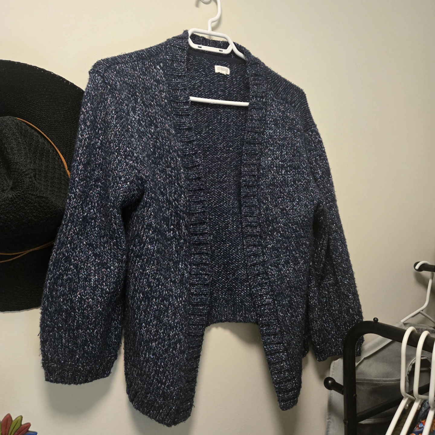 Gymboree Blue Multi-Color Sparkle Knit Cardigan Sweater