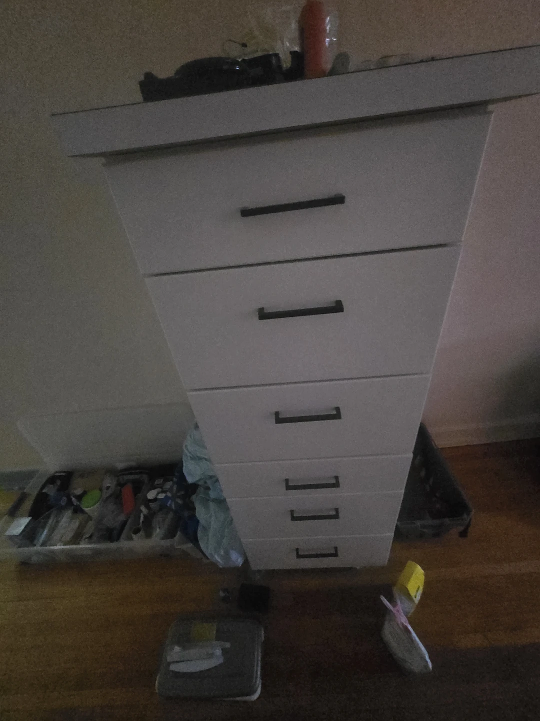 White 7-Drawer rolling Dresser must pickup by 2pm on Sunday