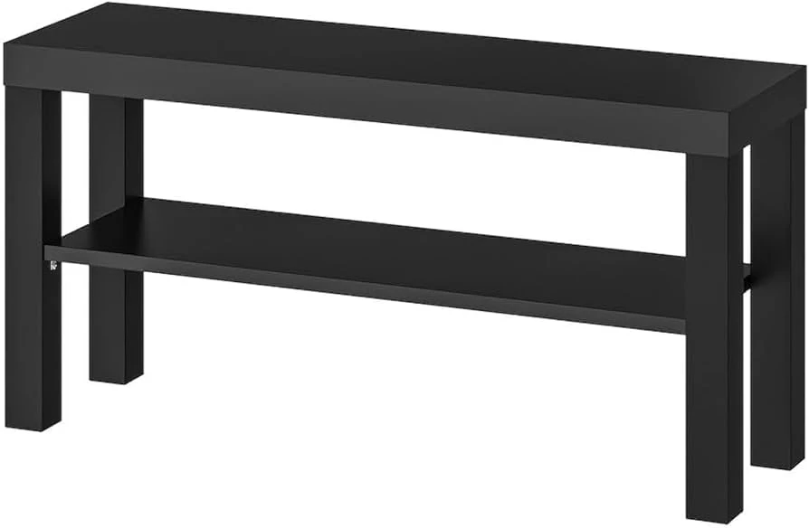 Black TV Stand with Shelf