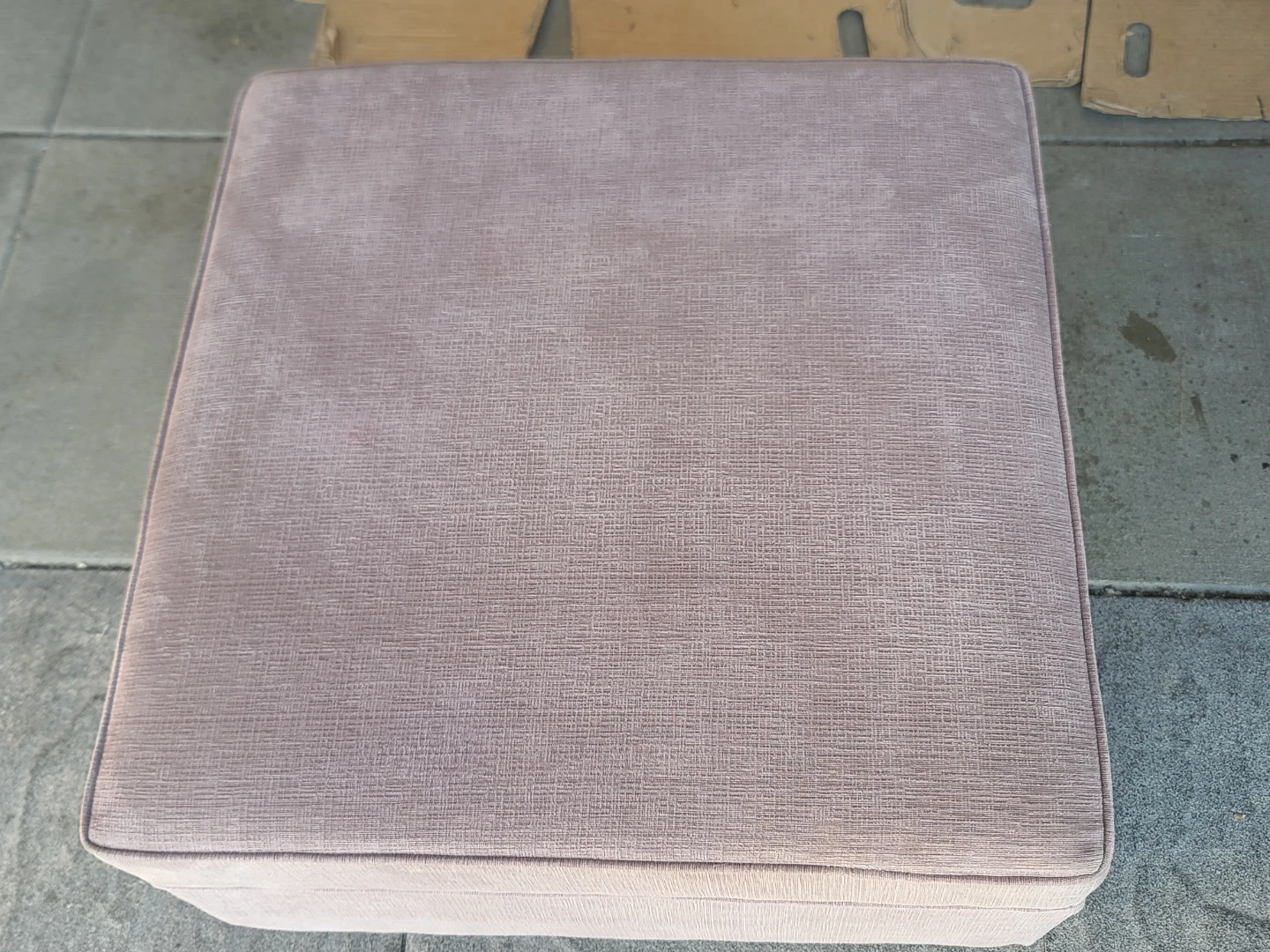 Square Upholstered Ottoman Footstool - photo 2