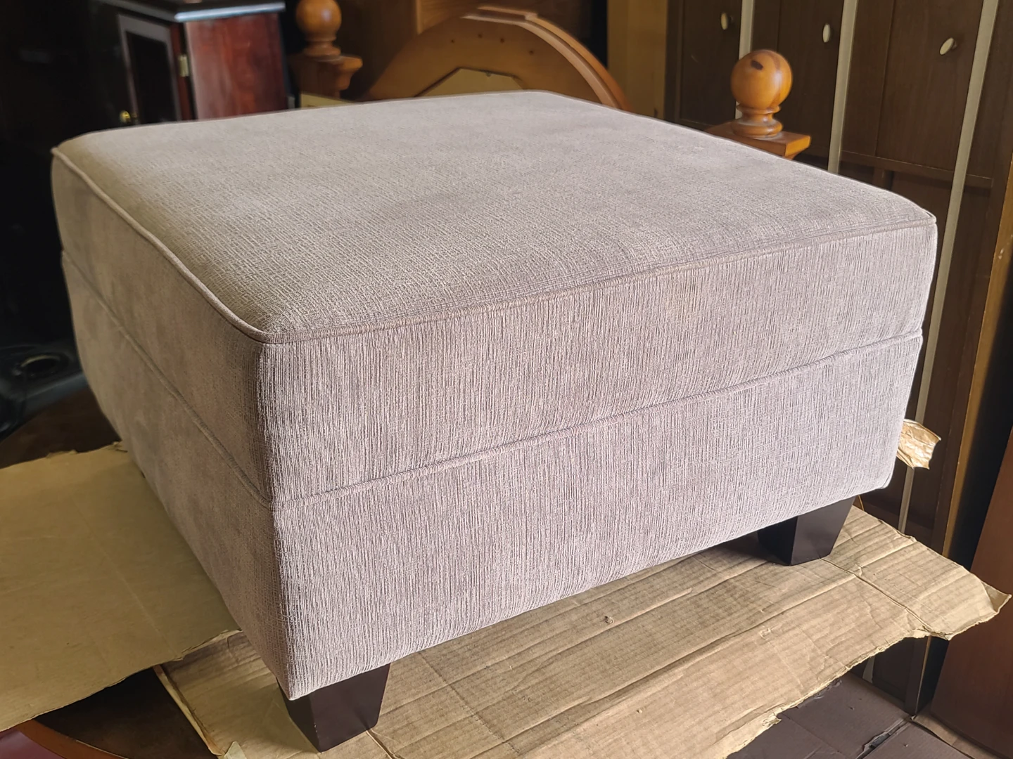 Square Upholstered Ottoman Footstool - photo 3