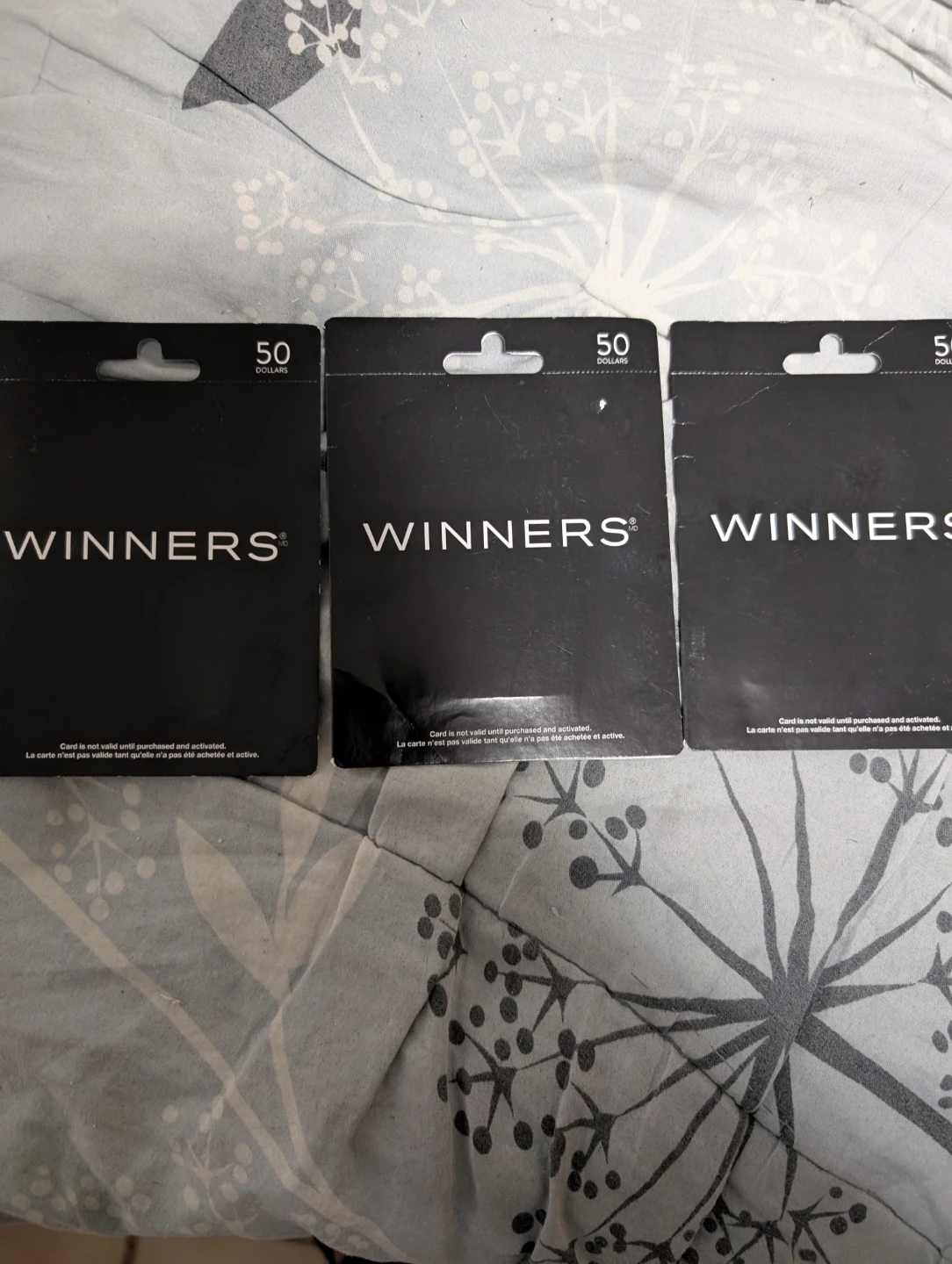Winners Gift Cards - 3 x $50