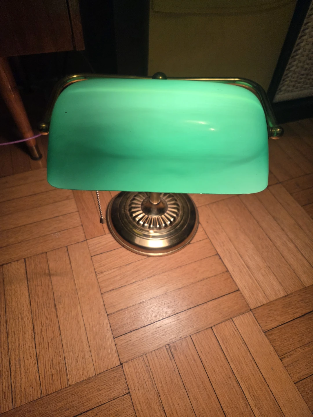 Banker's Lamp with Green Shade