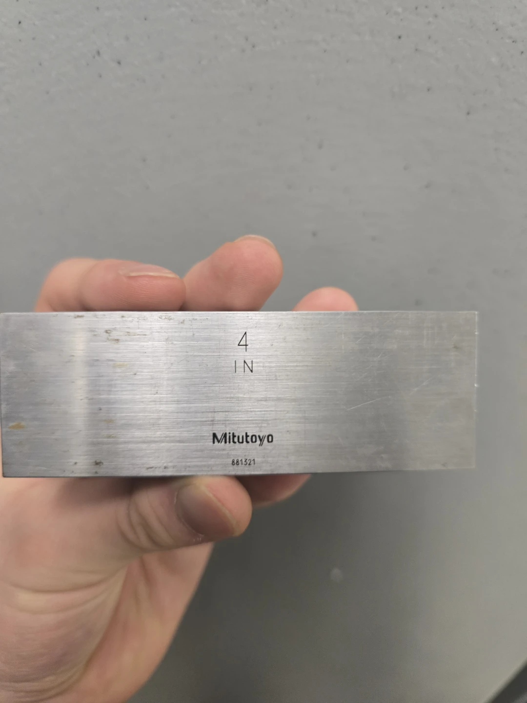 Mitutoyo 4" Rectangular Steel Gage Block Accuracy Grade 0