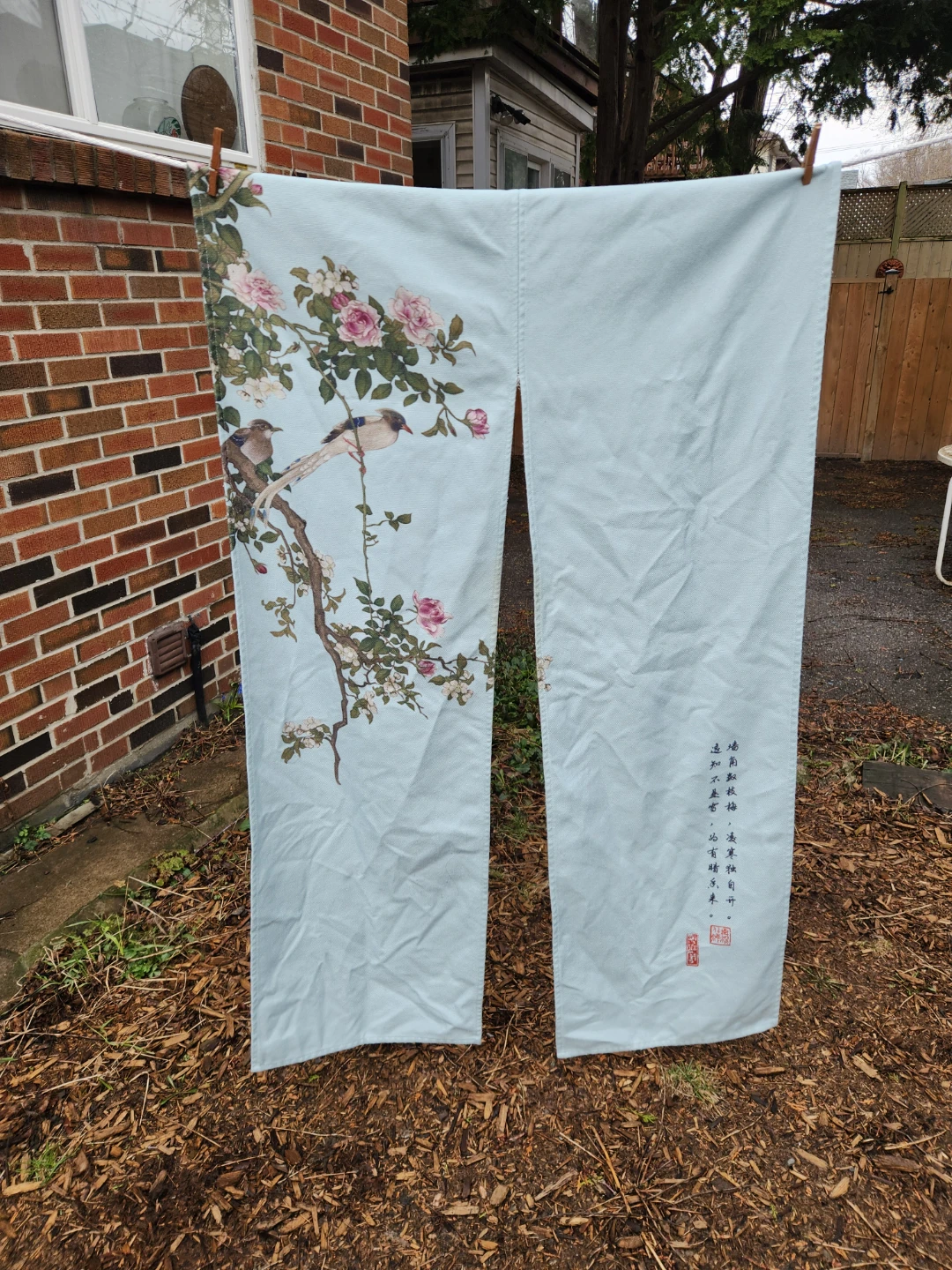 NOREN - Light Blue with Birds and Flowers