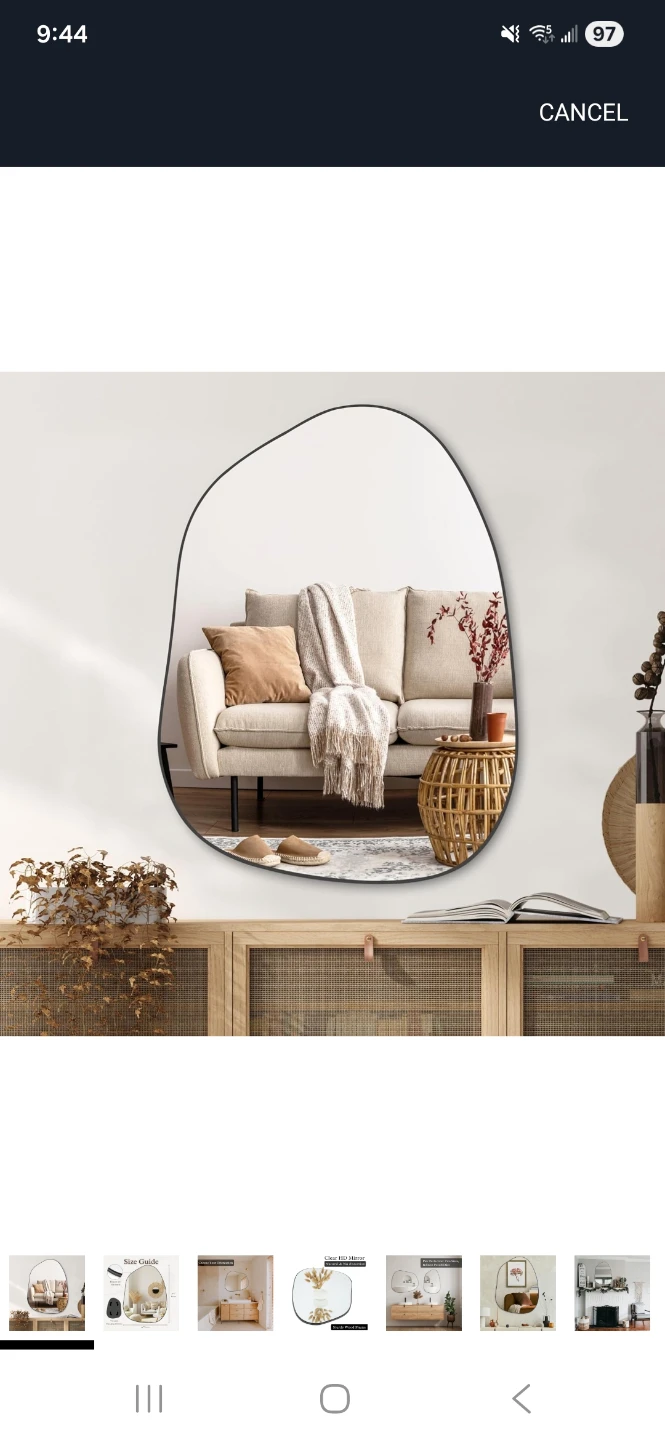 Irregular Shaped Wall Mirror - 24" x 32"