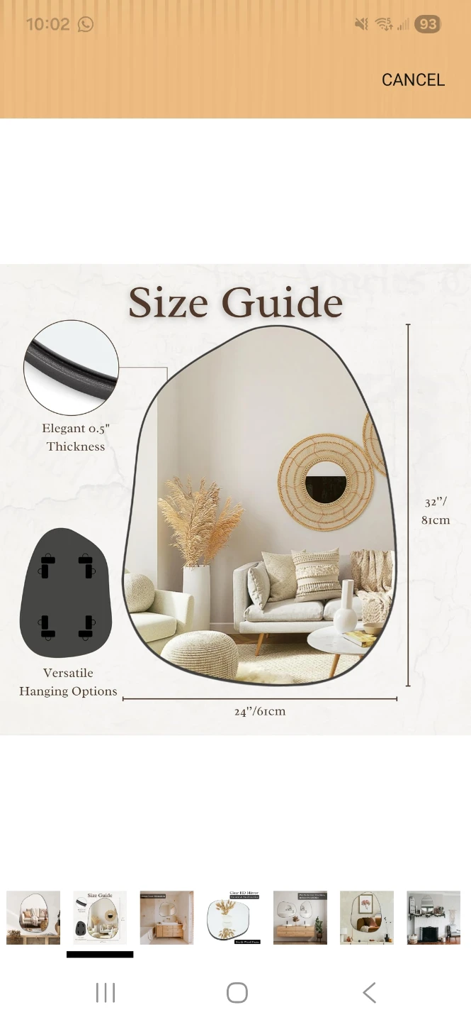 Irregular Shaped Wall Mirror - 24" x 32" - photo 2