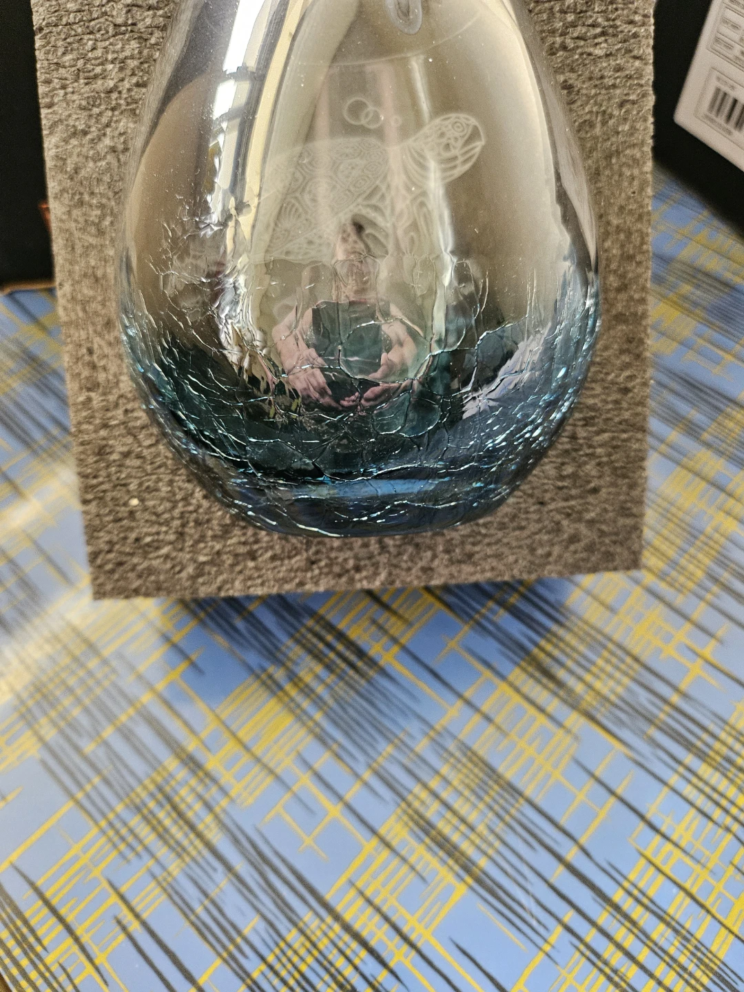 Crystal Stemless Wine Glasses  - Turtle Design (Set of 2) - photo 3