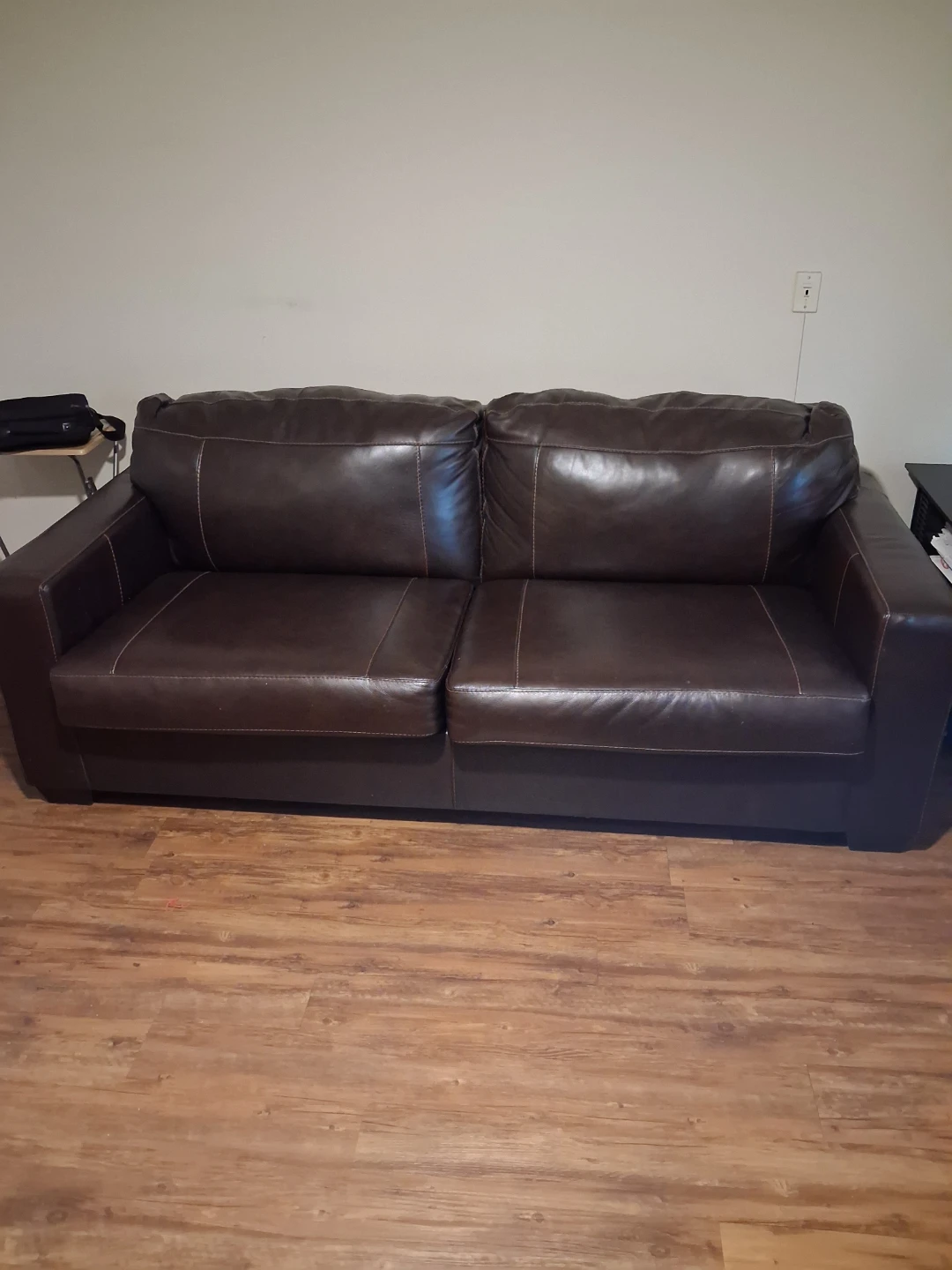 Dark Brown Leather Sofa