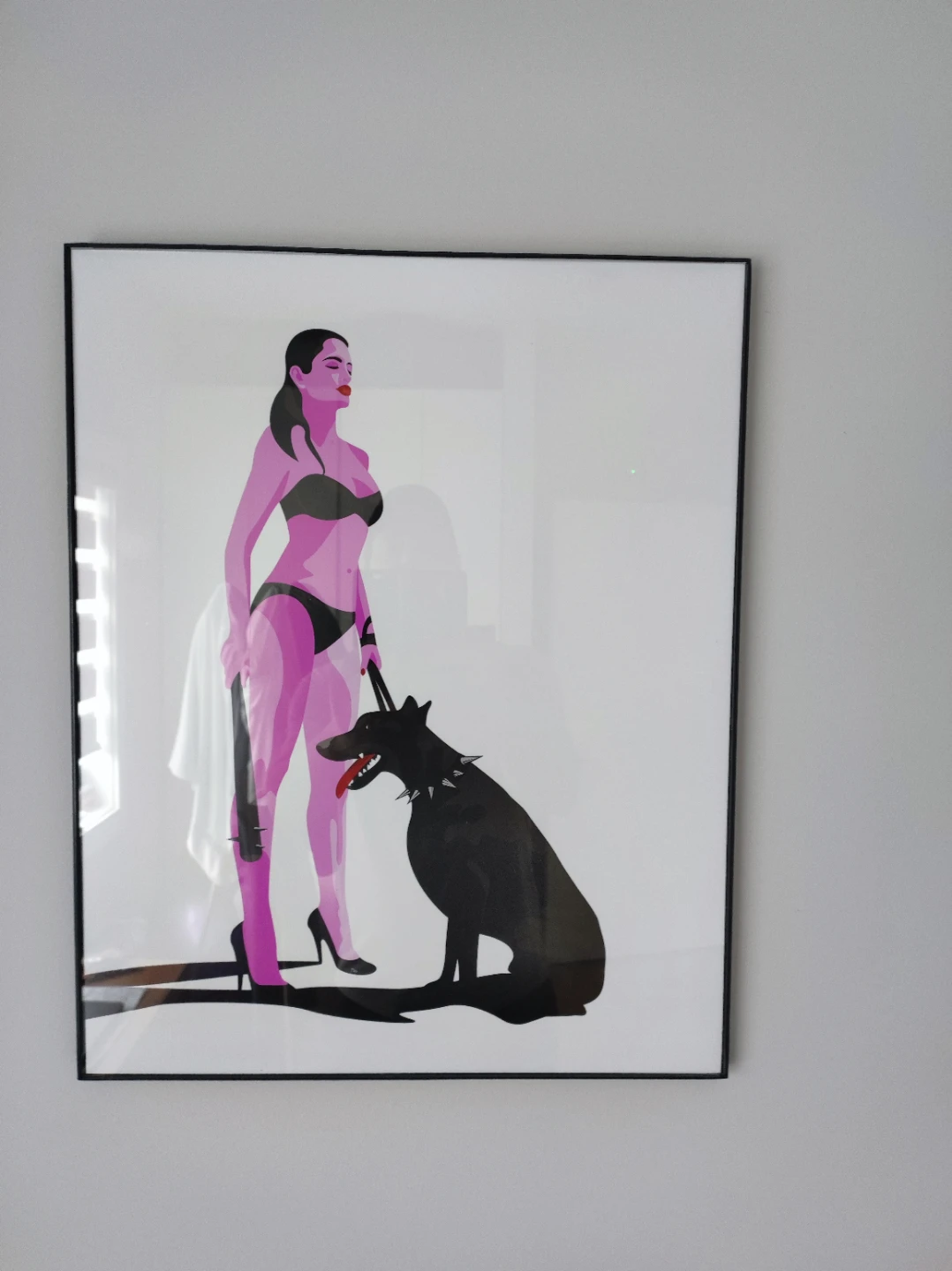 Doberman - Woman with Dog Print