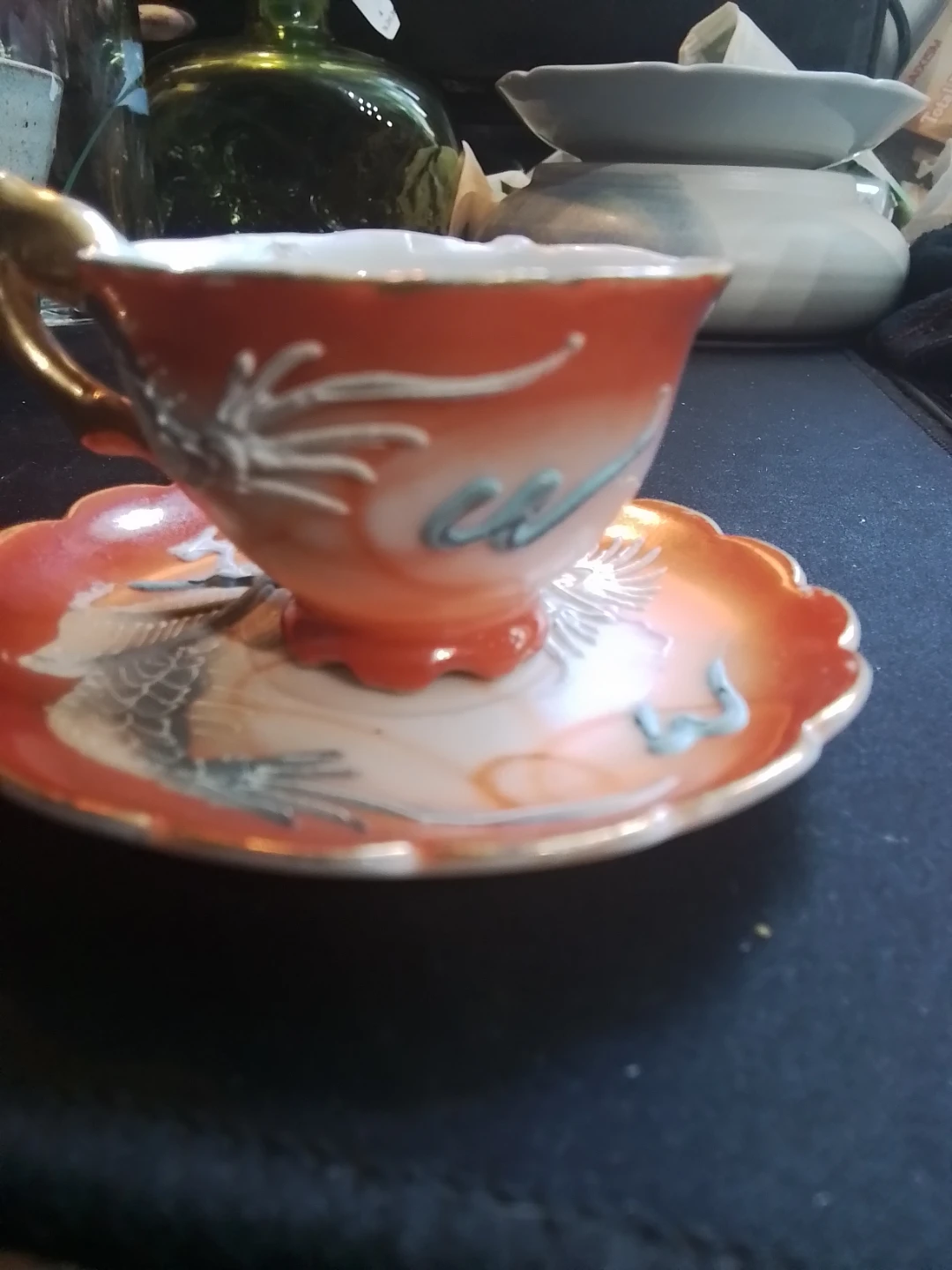 Vintage Noritake Teacup and Saucer set Japan 3.25x1.75"