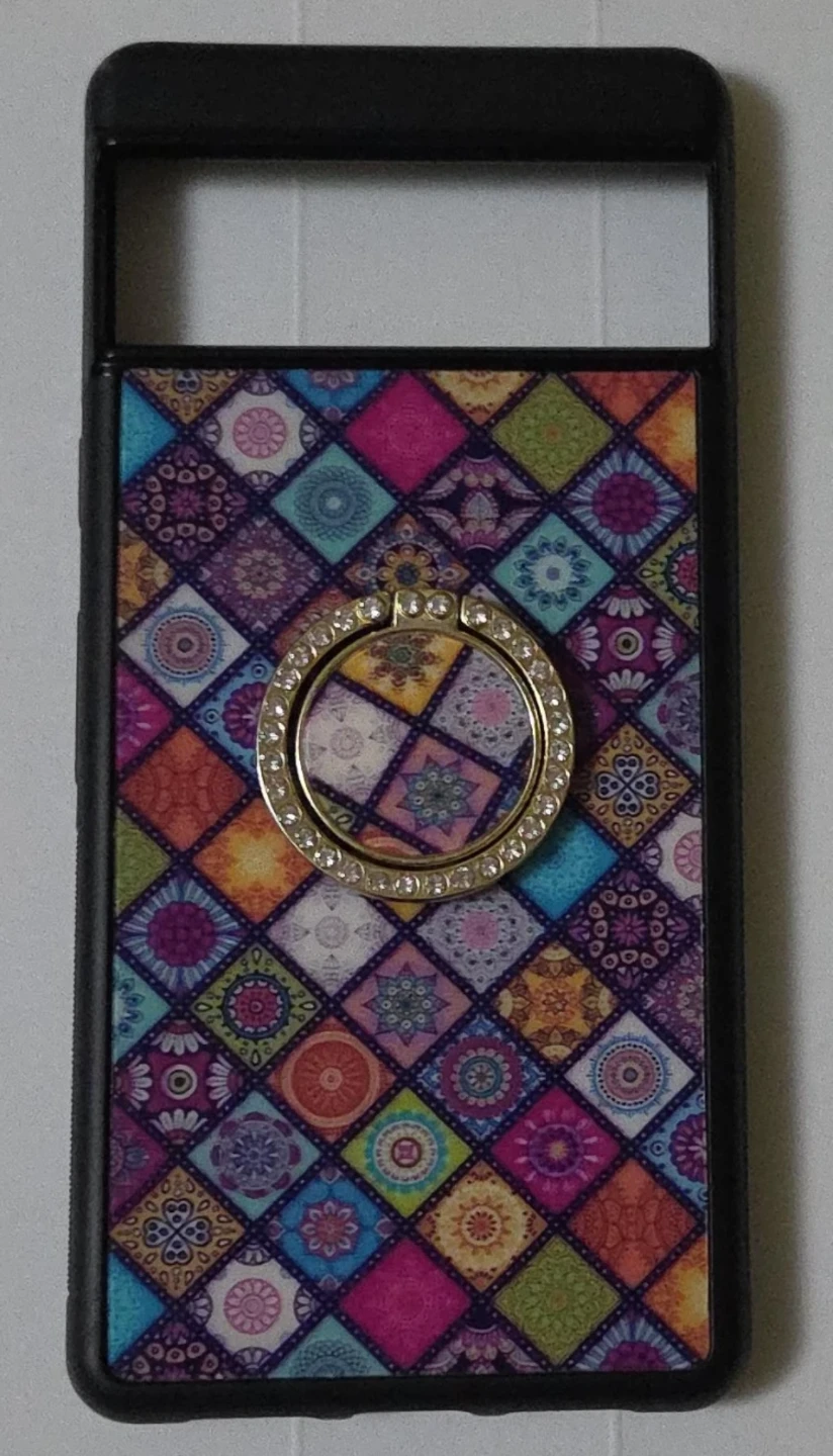 Google Pixel 7 Phone Case with Ring Holder - Bohemian Pattern