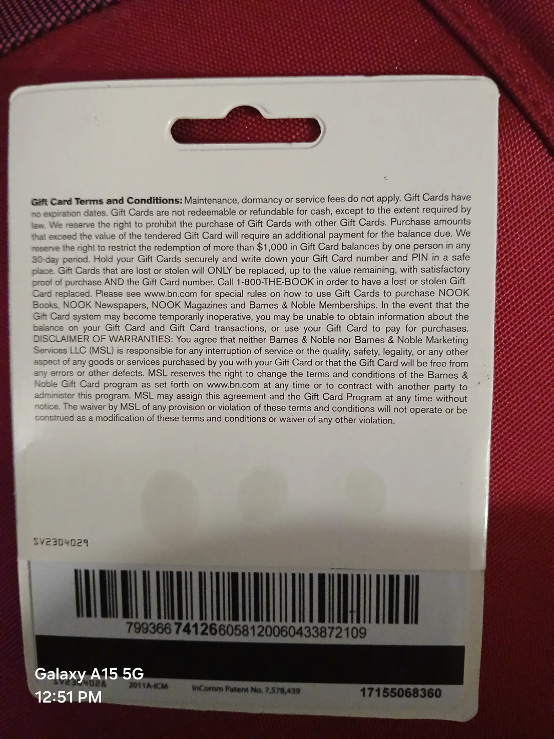 Barnes & Noble Gift Card - photo 2
