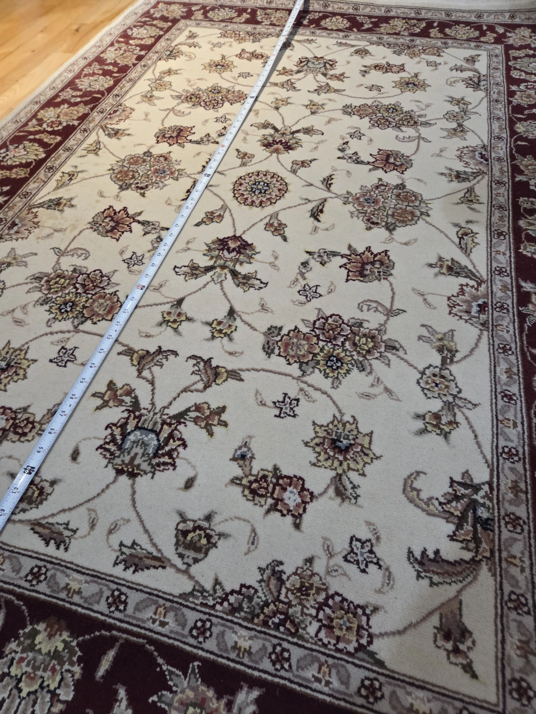 Persian Style Area Rug - Cream and Burgundy Floral - photo 4