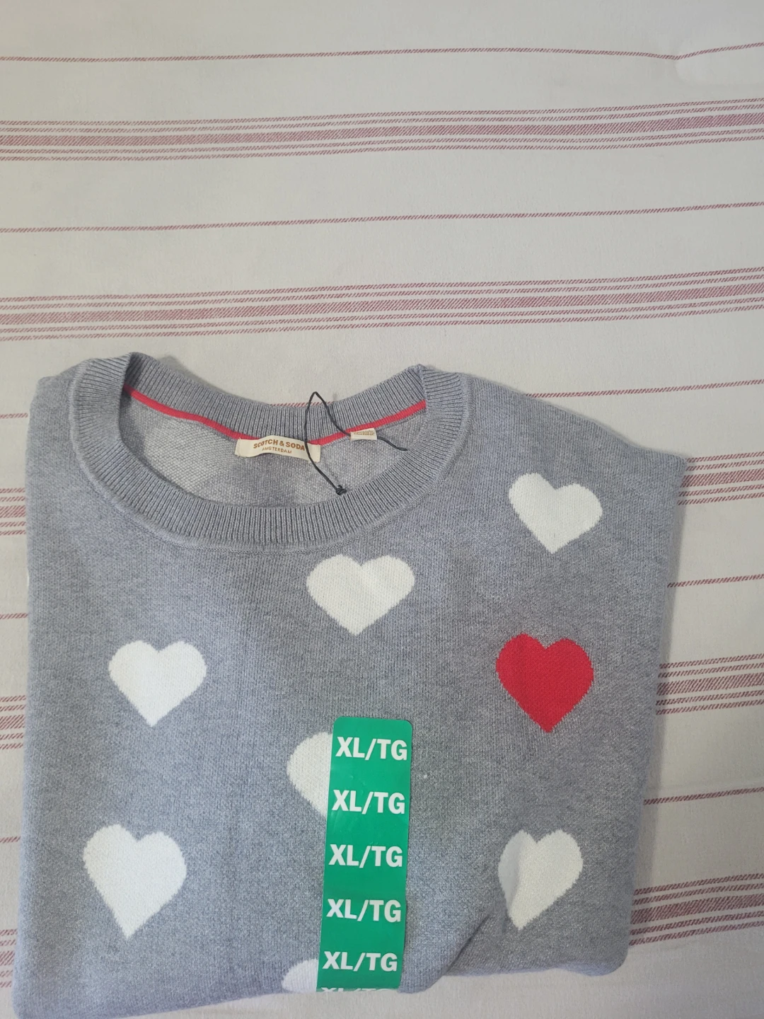 George & Ginger Women's Heart Print Sweater XL