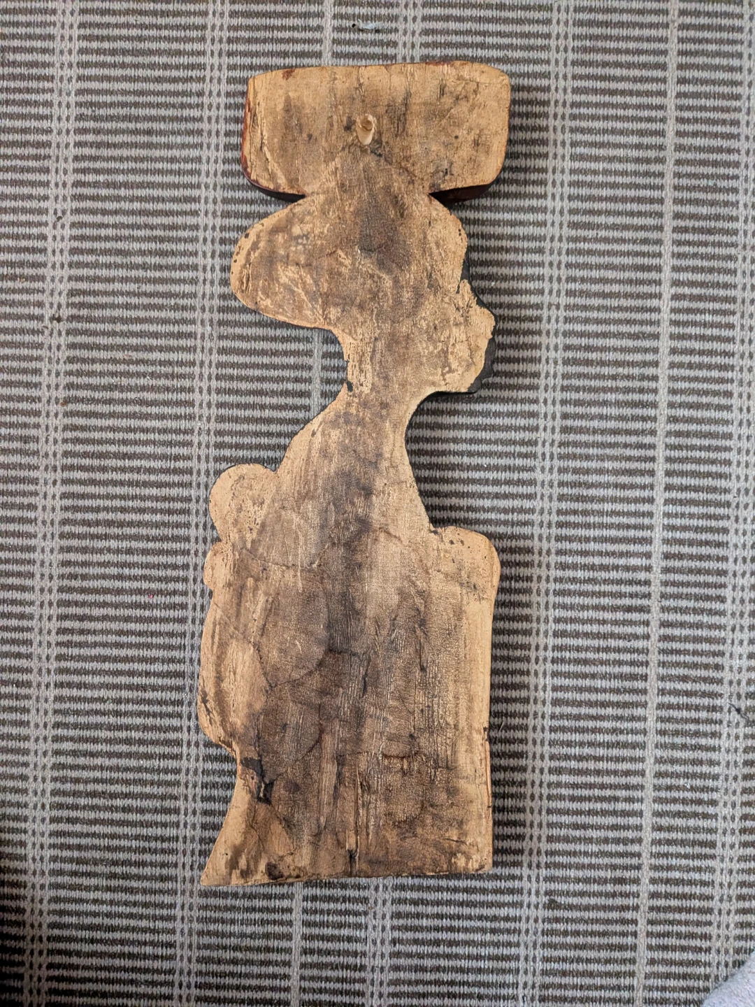 Carved Wooden Wall Hanging - African Woman with Baby - photo 2