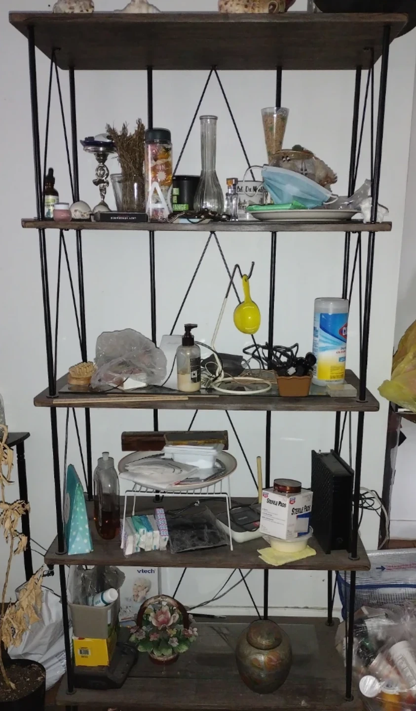 Axbridge Metal and Wood 4-Shelf Bookcase - need gone ASAP - photo 4