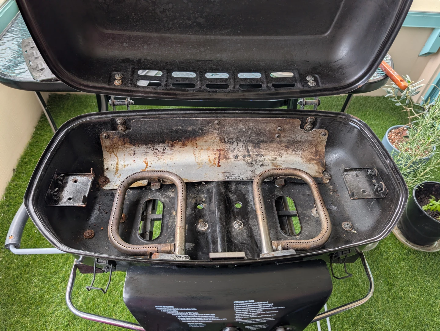 Blue Portable Propane Grill double (independent)fire - photo 4