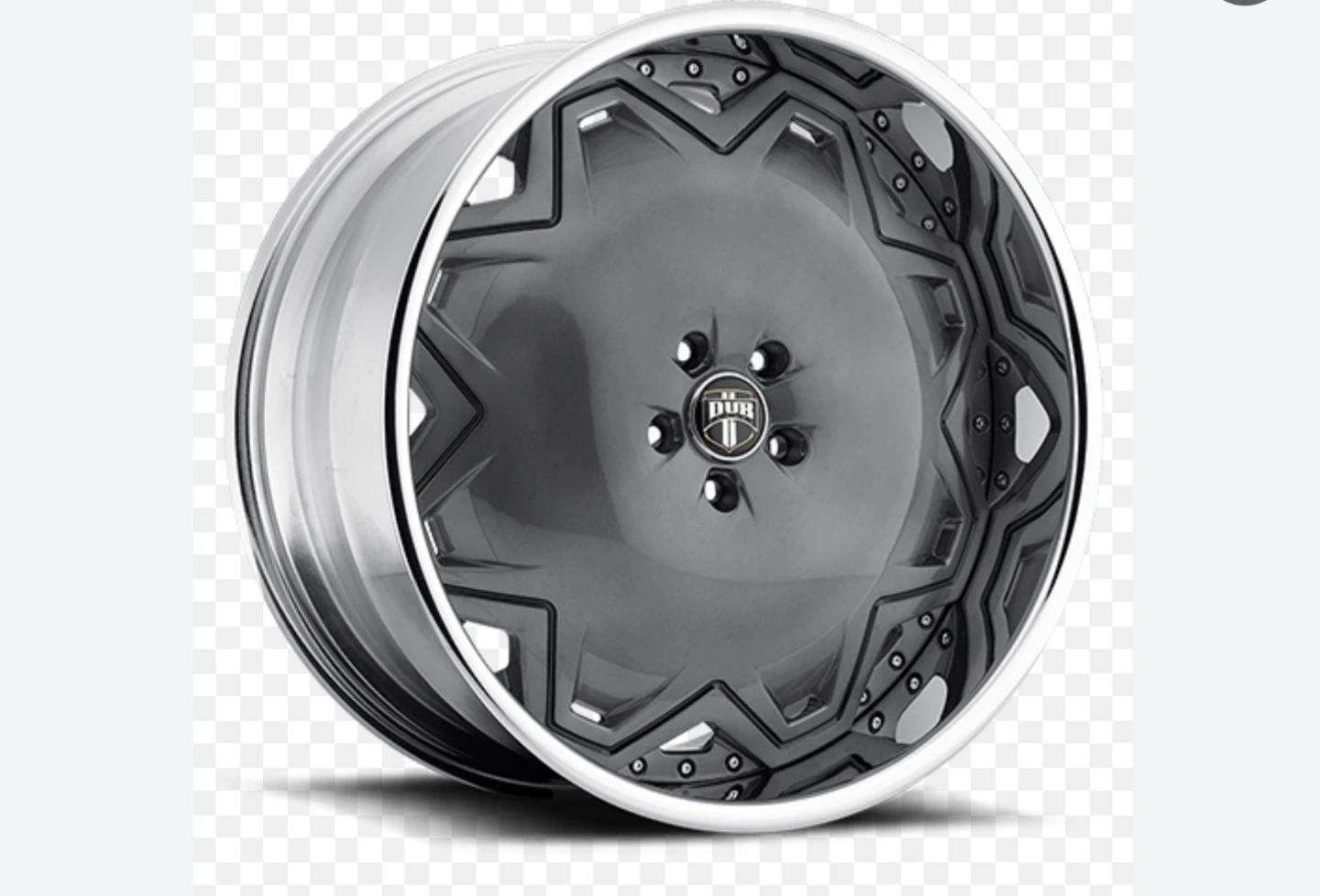 Set of 4 DUB 20 inch Chrome and Black Rims - photo 5