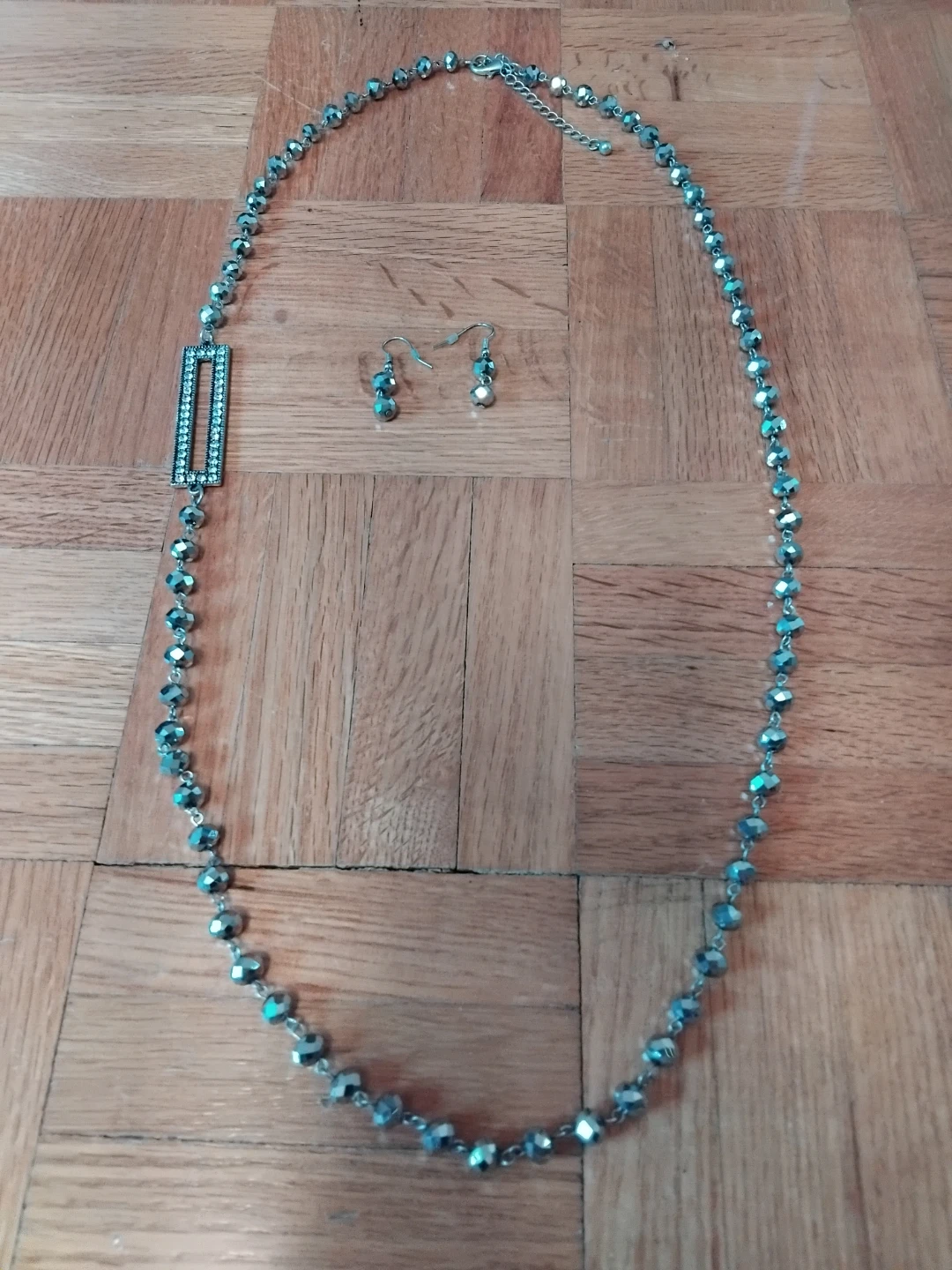 Beaded Necklace and Earring Set