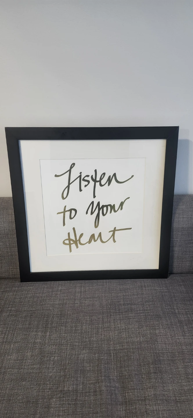 Framed "Listen to Your Heart" Wall Art