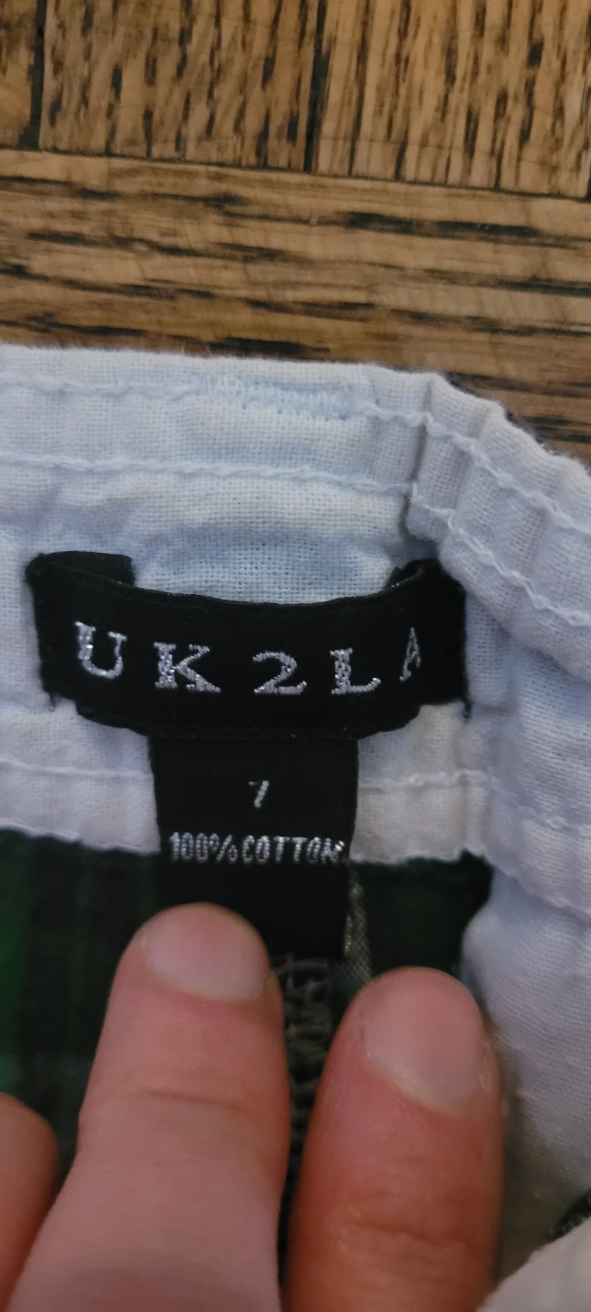 UK2LA Plaid Shorts - Size 7 - photo 2