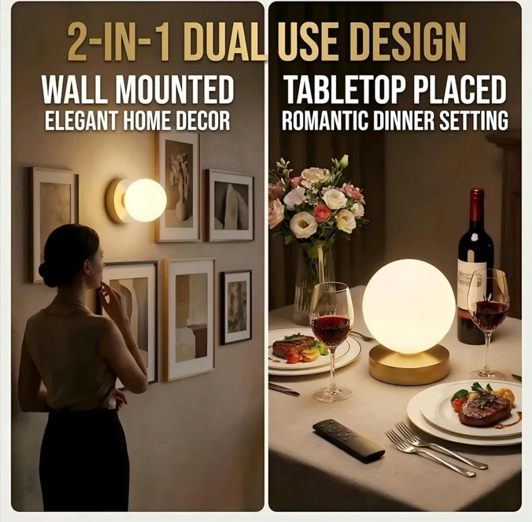 Gold Battery Operated Wall Sconce Lamp - photo 5