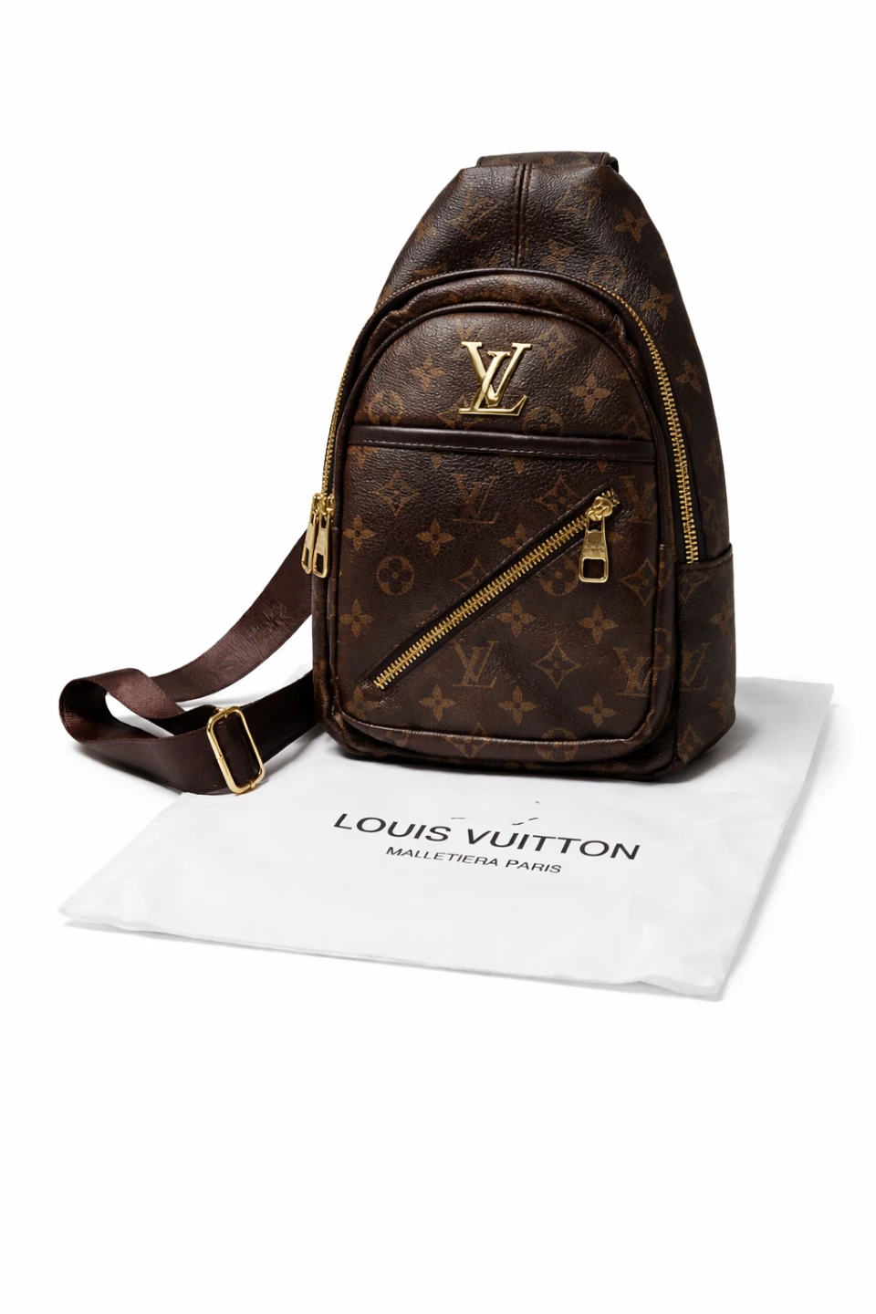 LV-Inspired Cross Body Bag