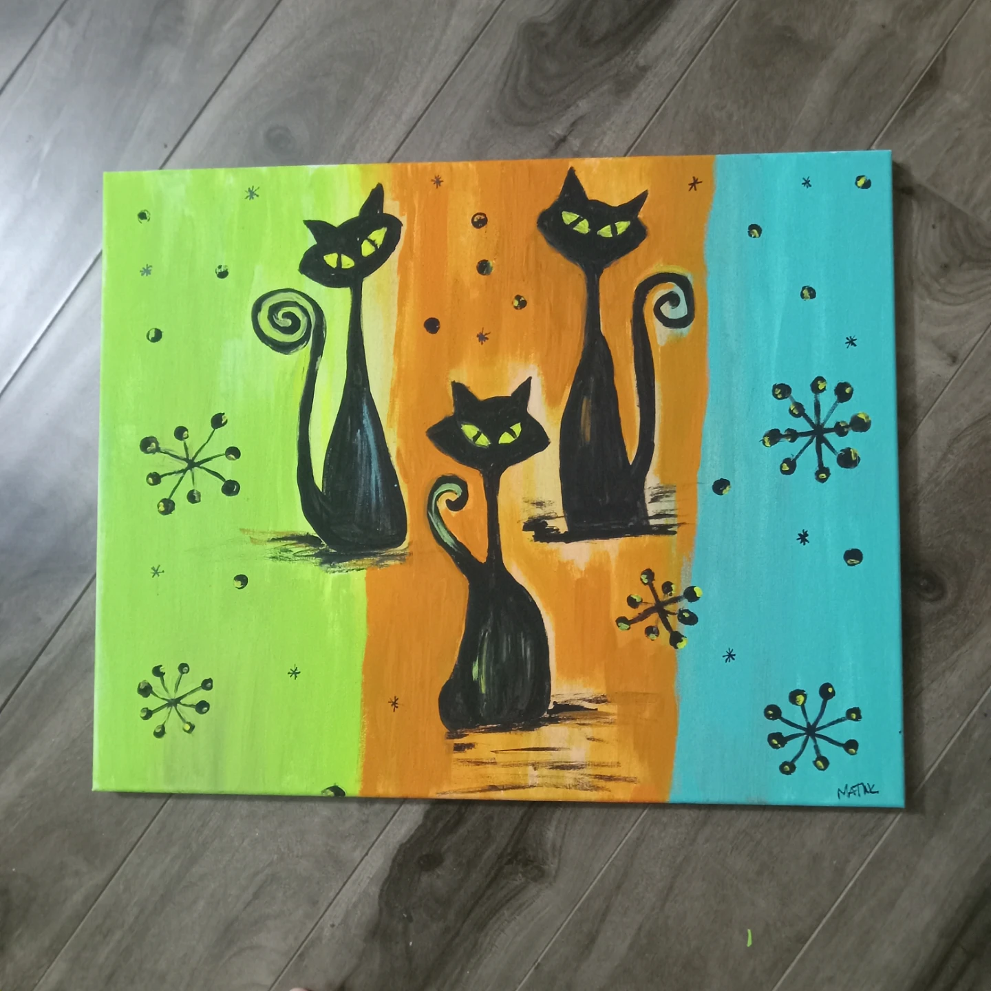 Black Cat Art Canvas