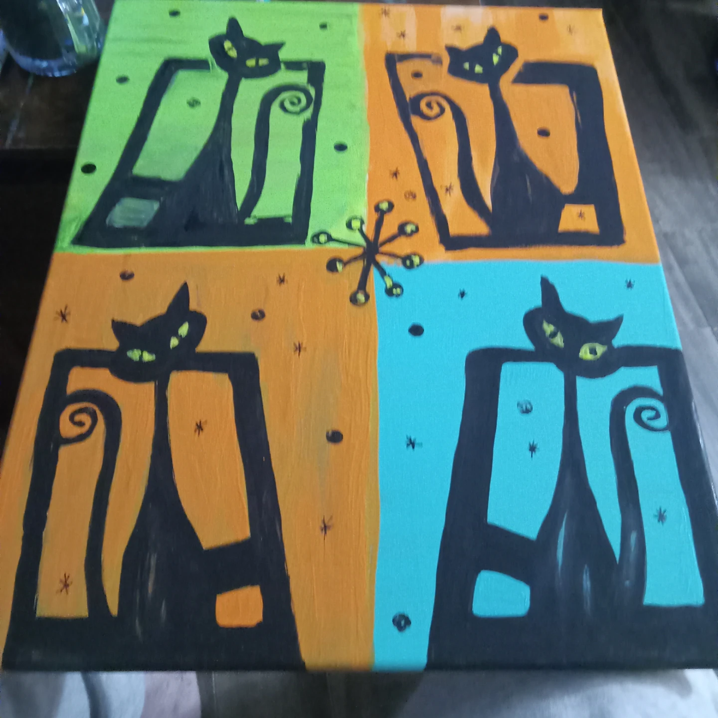 Black Cat Art Canvas - photo 3