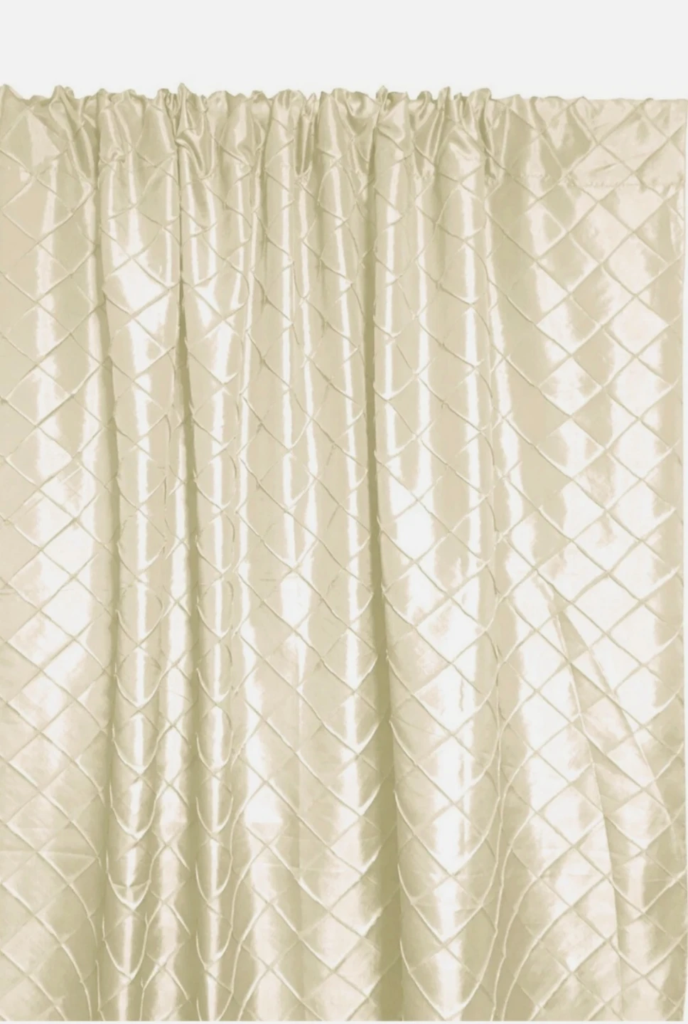 Cream Diamond Quilted Curtain Panel