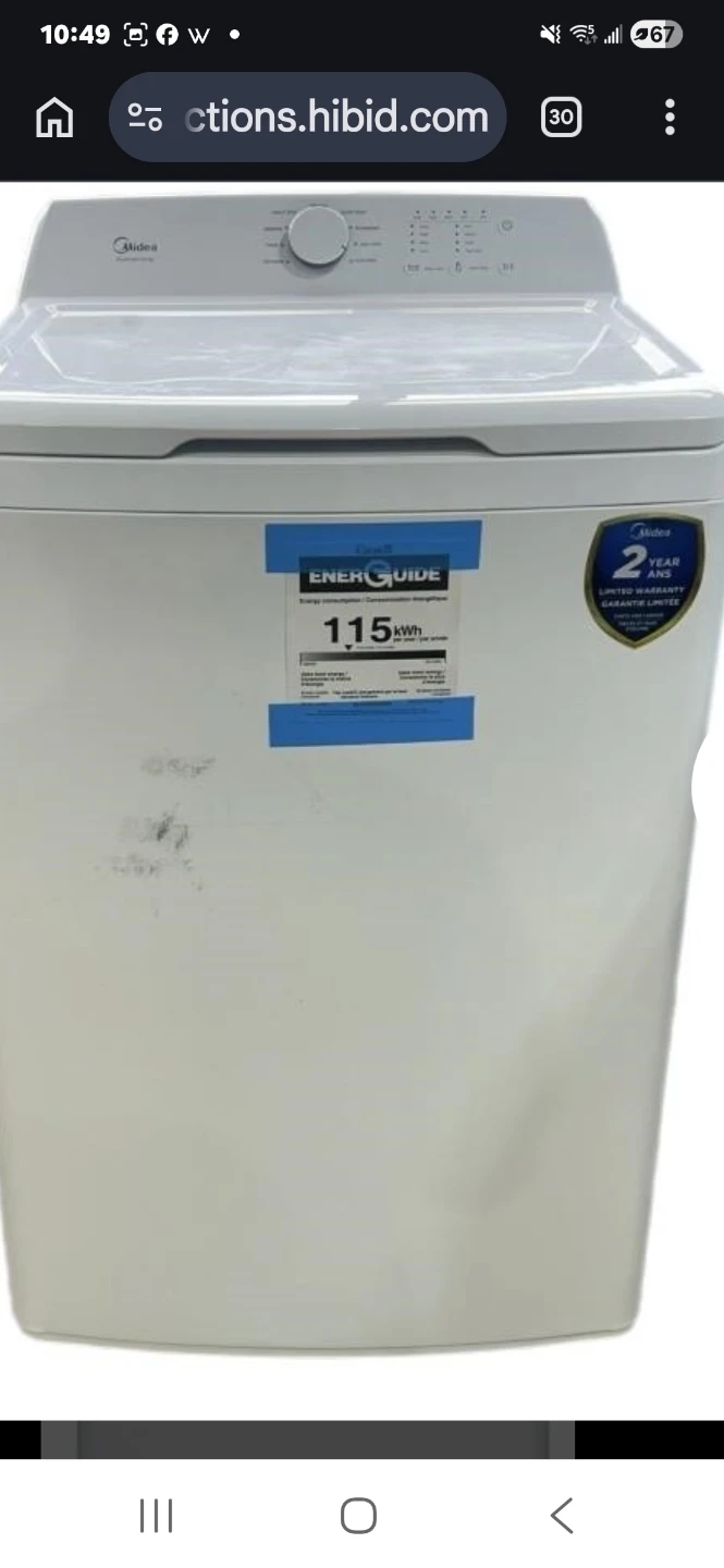 Midea Top Load Clothes Washer MLTW42A2BW