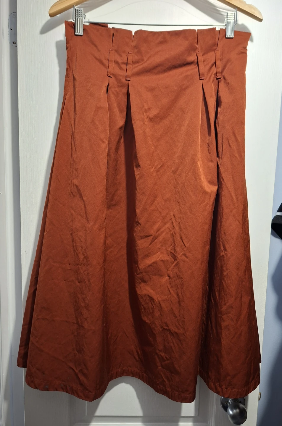 Zara Burnt Orange Midi Skirt (Medium) - photo 5