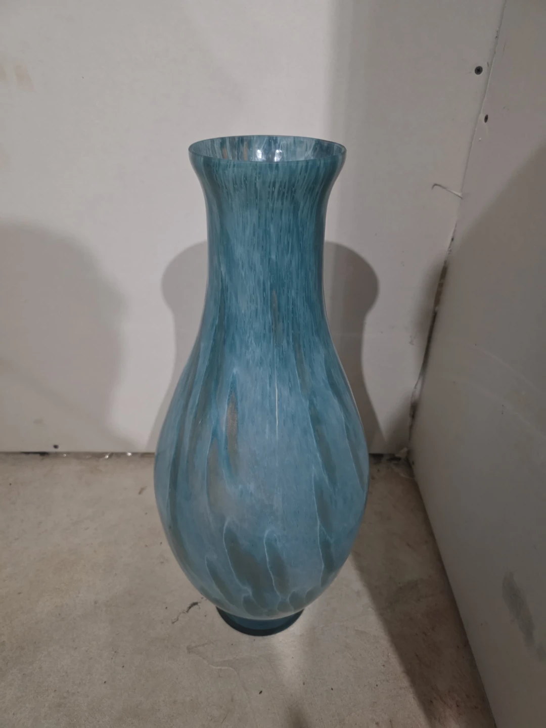 Blue Swirl Glass Vase
